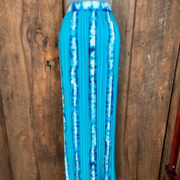 White House Black Market Pleated Tie-Dye Maxi Skirt - Size 4 - NWT - Picture 5 of 17